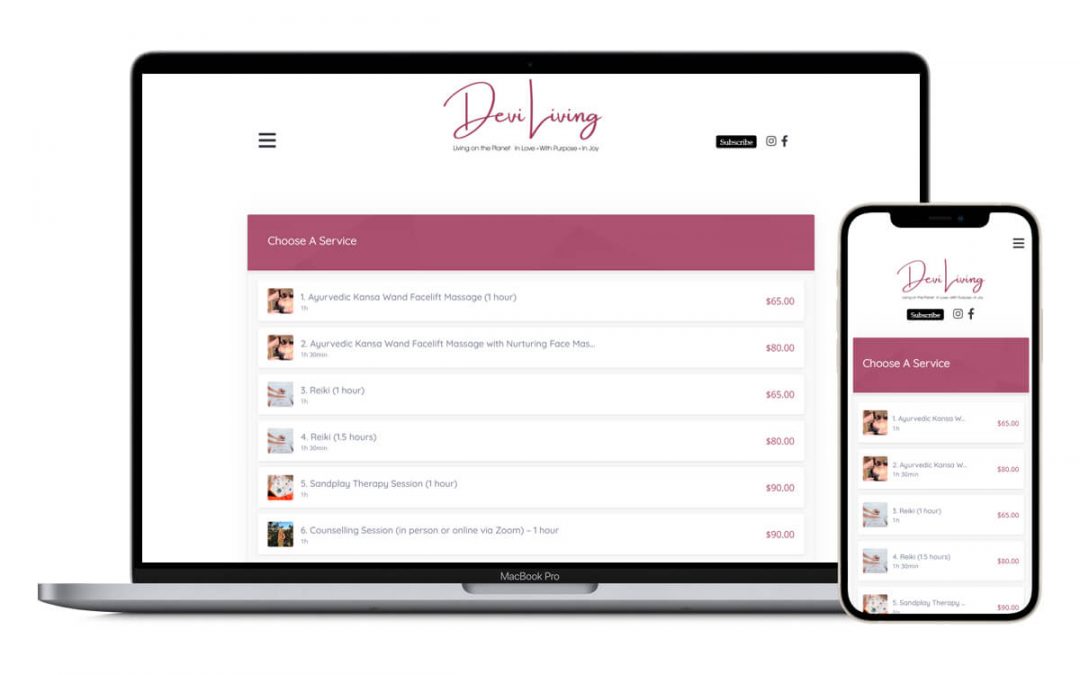 Devi Living Booking Page